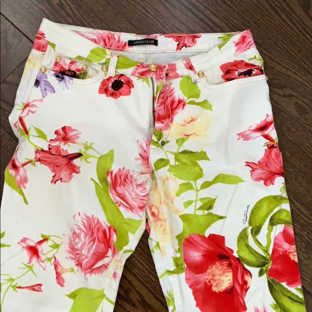 Roberto Cavalli vintage flower jeans size 31